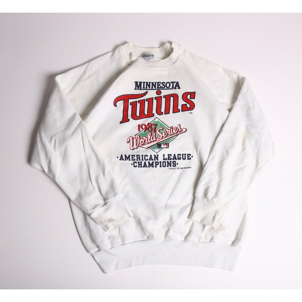 Vintage 1987 Minnesota Twins World Series Champions Sweatshirt White Large